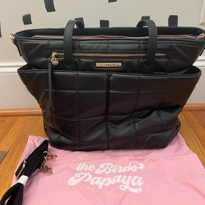 Poppy and Peonies x Birds Papaya The Ultimate Bag